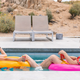 Sarah (Cristin Milioti) and Nyles (Andy Samberg), floatin’ along the time stream.